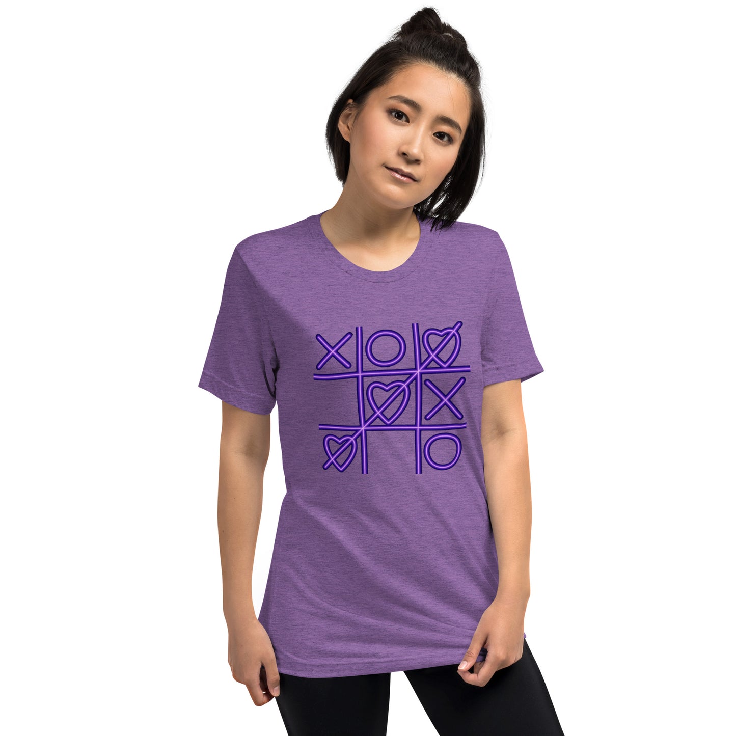 Tic Tac Toe Hearts Short sleeve t-shirt