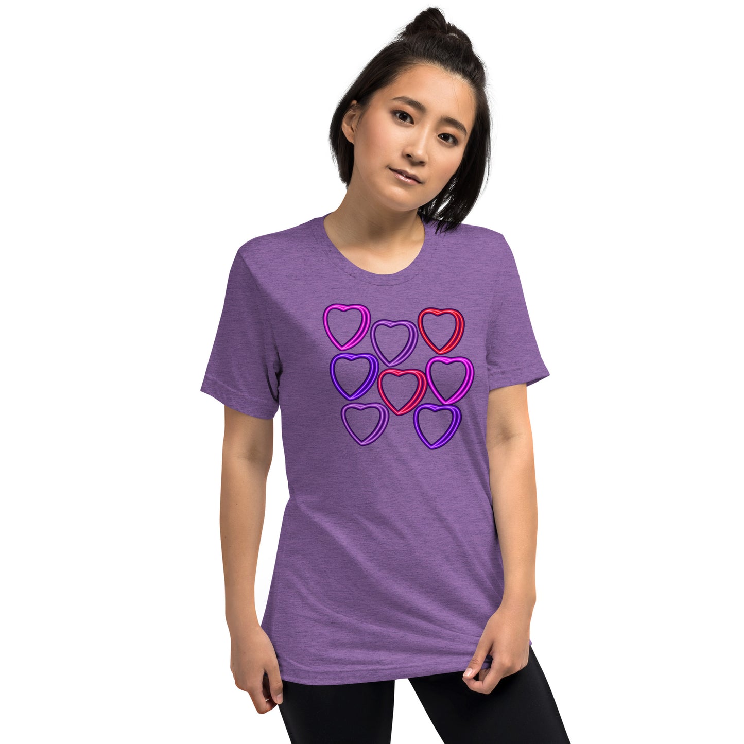 Neon Hearts Short sleeve t-shirt