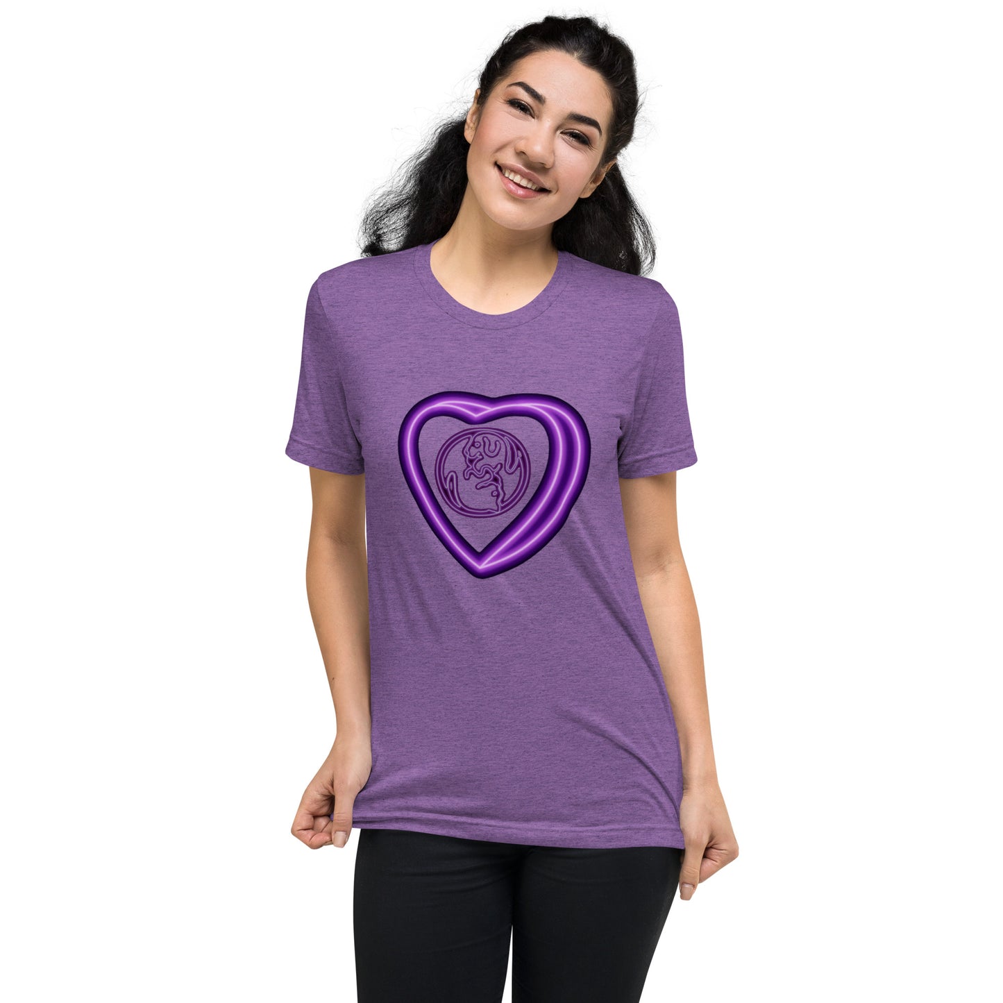 Neon Candy Heart Logo Short sleeve t-shirt