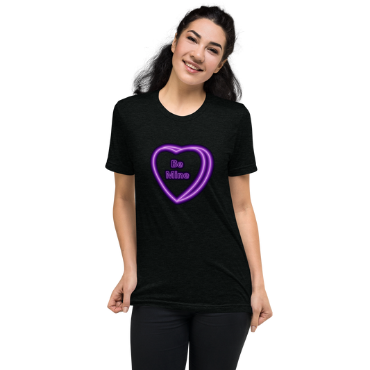 "Be Mine" Neon Candy Heart Short sleeve t-shirt