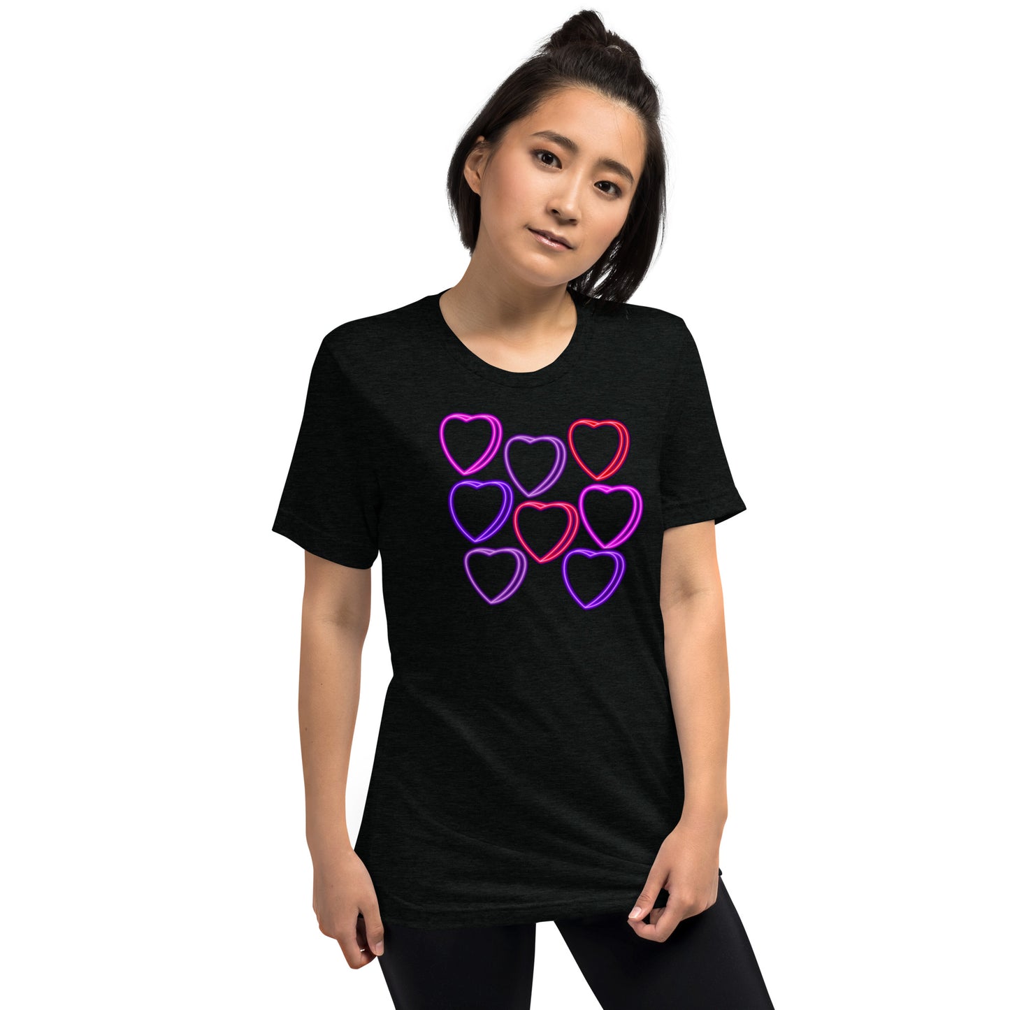 Neon Hearts Short sleeve t-shirt