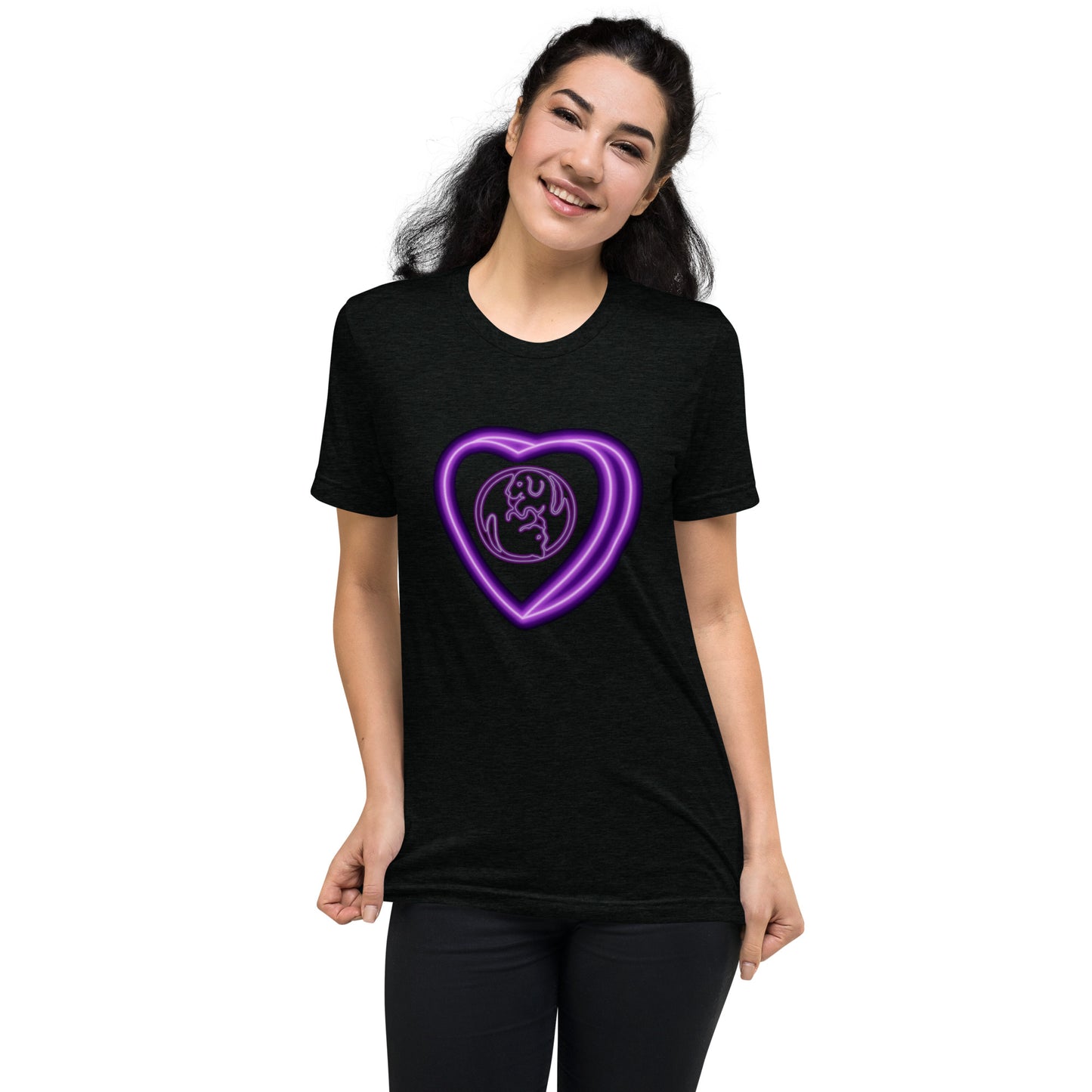 Neon Candy Heart Logo Short sleeve t-shirt